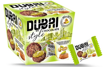 Dubai Style Chocolate Wafer Balls with Pistachio Cream