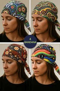 4 PCS Premium Bandana Set – 100% Cotton • Inspired by Australian Spirit - Koalinka