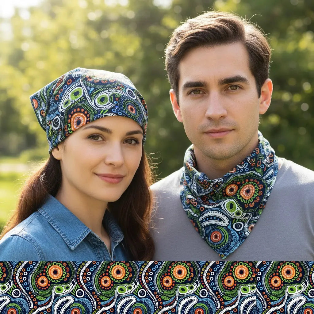4 PCS Premium Bandana Set – 100% Cotton • Inspired by Australian Spirit - Koalinka
