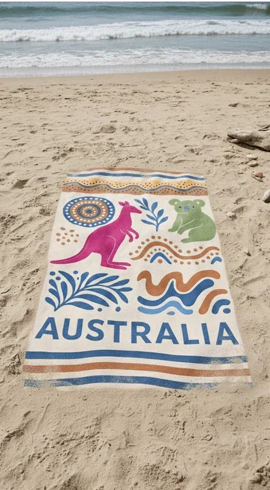 Large Beach Towel - Bath Towel %100 Cotton, Absorbent- Premium Quality - Koalinka