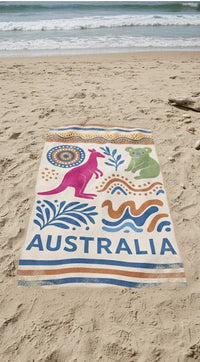 Large Beach Towel - Bath Towel %100 Cotton, Absorbent- Premium Quality - Koalinka