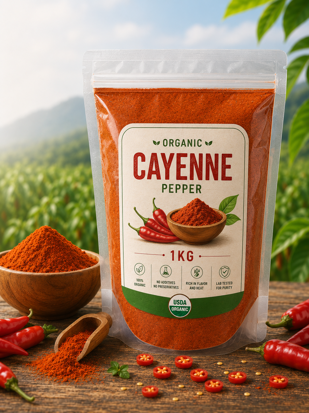 Organic Cayenne Pepper Powder 1KG