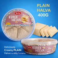 Tahini Halva Turkish made with pure sesame tahini. A delicious Mediterranean sweet with a smooth, crumbly texture and rich pistachio flavor.
